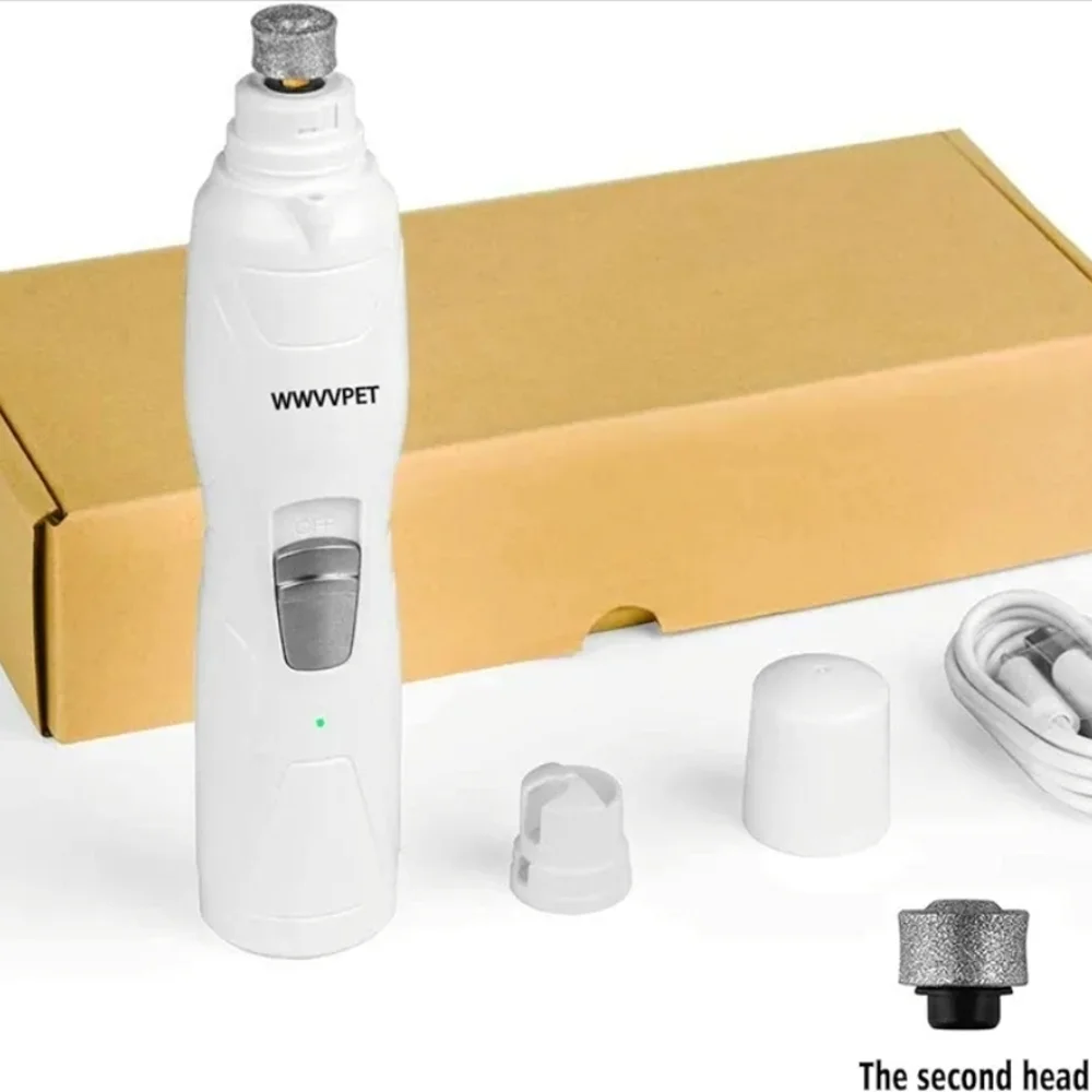 White Electric Pet Nail Grinder